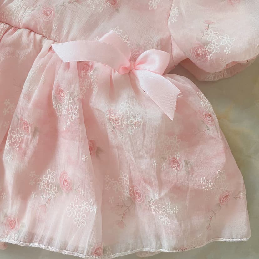 Váy tơ hoa cổ tàu